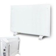 1500 Watt White Glass Panel Heater Silent Energy Saving Wall Mount Heat ETL 110V