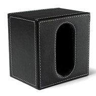 Black PU Leather Square Home Office Car Tissue Paper Box N8