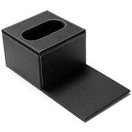 Black PU Leather Square Home Office Car Tissue Paper Box N9