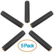 Aurum Cables 5-pack 6.35mm to 6.35mm Stereo Audio Coupler Adapter - Female to Female N7