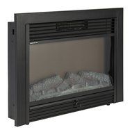 Modern Embedded Fireplace Electric Insert Heater Glass View Log Flame Remote Home - P1 N3