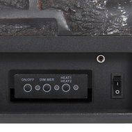 Modern Embedded Fireplace Electric Insert Heater Glass View Log Flame Remote Home - P1 N4
