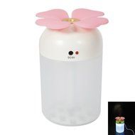 FCH 180mL 2W Dual-purpose Four-leaf Clover Shape Colorful Light Night Lamp Humidifier