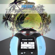 Andoer 360 Degree Wifi 2448P 30FPS 16M Fisheye Film Source Panorama Camera for Virtual Glasses VR Action Sports... N27