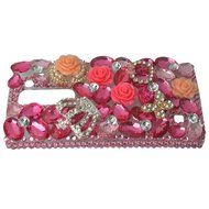 Spritech(TM) Bling Clear Phone Case For LG spirit h440 C70/LG Escape 2/LG Logos/LG Spirit 4G LTE,3D Handmade Rose... N6
