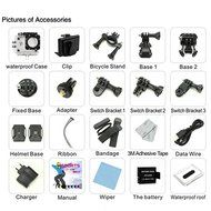 Boddenly Pro5000 14-megapixel HD Wifi 4k 170&deg; Wide Angle LensWaterproof 30 m Sports Action Camera Kit forHiking... N8