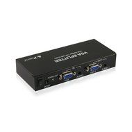 Portta PET0102V 2 Port 1x2 VGA Splitter with 3.5mm Stereo Audio support Bandwidth 500MHz 1080p N13