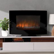 Large 1500W Heat Adjustable Electric Wall Mount &amp; Free Standing Fireplace Heater N3