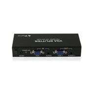 Portta PET0102V 2 Port 1x2 VGA Splitter with 3.5mm Stereo Audio support Bandwidth 500MHz 1080p N14