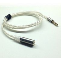 KetDirect 20cm(0.6ft) 4 pole 3.5mm 1/8 inch Male to Female Silver plated Stereo Audio Cable headphone earphone... N4