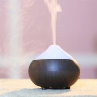 120ml Essential Oil Diffuser Ultrasonic Cool Mist Aroma Humidifier Aromatherapy Diffuser Wood Grain Whisper Quiet...