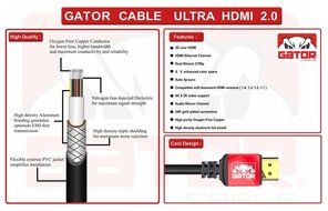 Gator Cable 10 feet Red HDMI 2.0 cable with durable and rugged aluminum housing case and Ultra High Speed bidirectional... N7