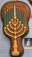 Chanukah Hanukkah Menorah ~ Uses Wilton Guitar Cake Pan ~ Instructions Included with Pan