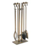Sinclair 4-Pc. Brushed Brass Fireplace Tool Set