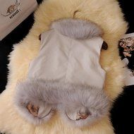 Spritech(TM) Women's Girls Fashion Winter Short Faux Fur Wool Vest PU Leather Jacket
