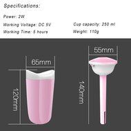 Eazzzy Portable Mini Car Air Humidifiers 250ML with Function Waterless Automatic Shut-Off, LED Lighting for Baby...