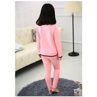 Yaheeda Girls Autumn Cotton Long Sleeve Pajamas Top and Pants Set Kids Sleepwear N2
