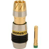Monster QuickLock RCA Connectors 10-pc. pk. RCA Connectors for RG6Q-Yellow