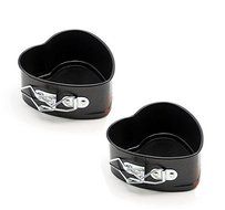Astra Gourmet Set of 2 Mini Non-Stick Heart Springform Pan,4 by 2-Inch N5