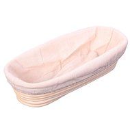Super Marts 12inch Professional Oval Long Banneton Brotform Bread Dough Proofing Rising Rattan Basket with Liner... N3