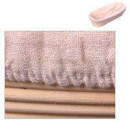 Super Marts 12inch Professional Oval Long Banneton Brotform Bread Dough Proofing Rising Rattan Basket with Liner... N4
