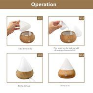 Topc Infrared Induction,Waterless Auto Shut-off,Wood Grain Aromatherapy Essential Oil Diffuser Portable USB Ultrasonic... N3