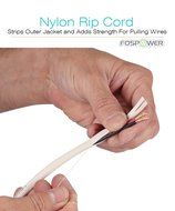FosPower CL2 Rated 14AWG 2-Conductor In-Wall Speaker Wire (100 Feet) Oxygen-Free Pure Copper - UL Listed for In-Wall... N26
