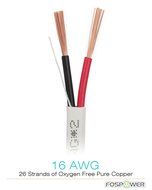 FosPower CL2 Rated 14AWG 2-Conductor In-Wall Speaker Wire (100 Feet) Oxygen-Free Pure Copper - UL Listed for In-Wall... N29