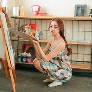 KAKA(TM) Girl Boy Summer Sleepwear Couples Sleeveless Homewear With Short Pants