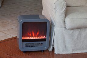 Fire Sense 61449 Skyline Electric Fireplace Stove, Silver N6