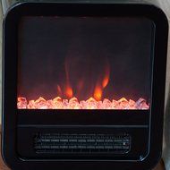Fire Sense 61449 Skyline Electric Fireplace Stove, Silver N7
