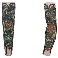 KAKA(TM) 2 pcs (A pair)Dragon Design Fake Temporary Tattoo Arm Cover up Sleeves Body Art Arm Stockings Accessories