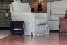 Fire Sense 61449 Skyline Electric Fireplace Stove, Silver N8