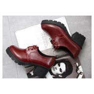 Spritech(TM) Fashion Non-slip Winter Chunky Heel British Style Ankle Boot Leather Boots for Girls Womens Wine... N3