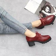 Spritech(TM) Fashion Non-slip Winter Chunky Heel British Style Ankle Boot Leather Boots for Girls Womens Wine... N4