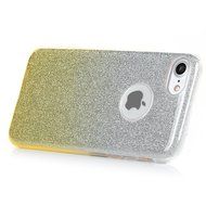 iPhone 7 Case (4.7 inch) - 3 in 1 High Protection Shockproof Soft TPU Rubber Outer Case + Shiny Sparkling PVC... N38