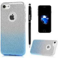iPhone 7 Case (4.7 inch) - 3 in 1 High Protection Shockproof Soft TPU Rubber Outer Case + Shiny Sparkling PVC... N39