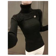 Spritech(TM) Fashion Women Slim Turtleneck Knit Long Sleeve Pullover Sweater Gray