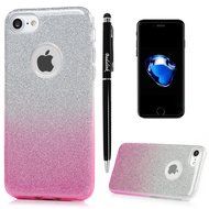 iPhone 7 Case (4.7 inch) - 3 in 1 High Protection Shockproof Soft TPU Rubber Outer Case + Shiny Sparkling PVC... N47