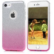 iPhone 7 Case (4.7 inch) - 3 in 1 High Protection Shockproof Soft TPU Rubber Outer Case + Shiny Sparkling PVC... N48