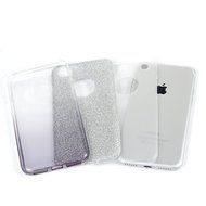iPhone 7 Case (4.7 inch) - 3 in 1 High Protection Shockproof Soft TPU Rubber Outer Case + Shiny Sparkling PVC... N50