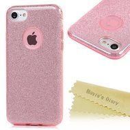 iPhone 7 Case (4.7 inch) - 3 in 1 High Protection Shockproof Soft TPU Rubber Outer Case + Shiny Sparkling PVC... N51