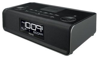 iHome All in One Bluetooth Dual Alarm Clock Radio with Large Easy to Read Backlit LCD Display