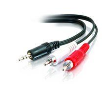 C2G / Cables To Go 39943 Value Series One 3.5mm Stereo Male to Two RCA Stereo Male Y-Cable, Black (12 Feet/3.65... N3