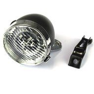 Doinshop New Useful Retro Bicycle Accessory Bike Front Light Bracket Vintage 3LED Headlight (black) N7
