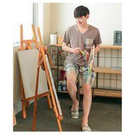 KAKA(TM) Girl Boy Summer Sleepwear Couples Sleeveless Homewear With Short Pants N2