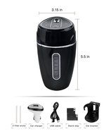Mini USB Car Humidifier 180 ML Portable USB Powered Mini Air Mist Purifier for Car Office and Home