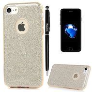 iPhone 7 Case (4.7 inch) - 3 in 1 High Protection Shockproof Soft TPU Rubber Outer Case + Shiny Sparkling PVC... N53