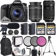 Canon EOS 80D Wi-Fi Full HD 1080P Digital SLR Camera + Canon 18-55mm IS STM Lens + Canon 55-250mm IS STM Lens...