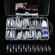 Spritech(TM) 100 Clear False Fake Full Oval Nails Manicure Tools